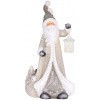 Dekorácia MagicHome Vianoce, Santa s lampášom, 1 LED, 2xAAA, keramika, 34x21x65 cm