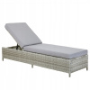 Záhradné lehátko - Garden Deckchair vyrobený z technorattanu Gray Turin II (Garden Deckchair vyrobený z technorattanu Gray Turin II)