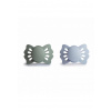 Frigg Dvojbalenie symetrických cumlíkov frigg lucky sage/ powder blue, 0-6m, silikón