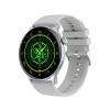 Smart hodinky Madvell Talon s volaním cez bluetooth strieborné so šedým silikónovým remienkom