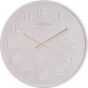 NEXTIME Dizajnové nástenné hodiny 3095wi Nextime Wood Wood Big 53cm