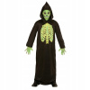KOSTÝM TEMNÝ DETSKÝ ŽERIAV ČIERNY NEON KAPUCŇA HALLOWEEN 116