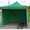 Nožnicový párty stan 3x3 m ALU Standard 4ks s plnými bokmi - zelený