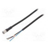 Připojovací kabel M8 PIN 4 přímý Dél 2m zástrčka 1A -10÷80°C