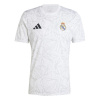 adidas Real Madrid Pre Match Shirt 2024 2025 Adults White 2XL