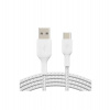 Belkin BOOST CHARGE™ USB-C/USB-A kabel, 3m, bílý - odolný (CAB002bt3MWH)
