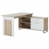 Rohový písací stôl MANAGER dub sonoma/biela 76 x 158 x 130