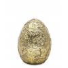 Vajíčko ozdobné veľkonočné zlaté zdobené 10x7x7