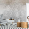 Wallart Tapeta Grey Ombre Flower - na mieru