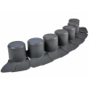 Záhradný obrubník plast 405 cm x 6 cm sivý