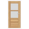 ERKADO SET Rámové dvere FORZÍTIA 5 presklené, fólia Greko Dub +zárubeň+kľučka ERK-FORZITIA5-GrekoDub