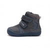 D.D.STEP Zimné barefoot topánky W073 drak - fosforeskujúce - royal blue Veľkosť-obuvi: 20