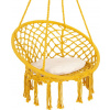 Royokamp Hammock čapí hniezdo závesné kreslo hojdačka 80x60cm s vankúšikom žltý