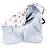 Zavinovací deka s kapucí bavlna, 90x90cm, Méďa pilot - bílá, modrá (10891401)