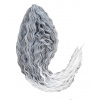 Ariel brčky kučeravé Crochet Braids sivá-biela ombré: 55cm 300g