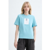 Calvin Klein basic tričko dámske bavlnené LV040501WF modrá L