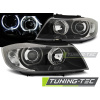 BMW E90 / E91 05-11 - predné čierna svetlá s ANGEL EYES