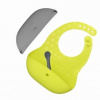 Bbluv Pöket Set podbradníkov + lyžička Lime/Grey