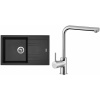 Set Sinks G4674 (dřez Linea 780 Metalblack 74 + baterie Elka Chrom - lesklý)
