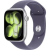 Apple Watch Series 11 GPS 46mm Strieborné hliníkové telo - Hmlovo fialový športový remienok M/L / 160-210 mm