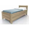 Dubová posteľ Ela s úložným priestorom