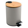 Taupe nášľapný oceľový odpadkový kôš 5 l Adonis – Spirella