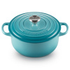 Le Creuset - Liatinový hrniec okrúhly s pokrievkou 24 cm/4,2l Karibská modrá