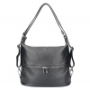Kožená kabelka na rameno/batoh 328 čierna