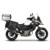 SHAD Kompletná sada sedlových brašní SHAD TERRA TR40 adventure a hliníkového kufra SHAD TERRA 48L vrátane montážnej sady SHAD SUZUKI DL 650 V-Strom