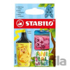 Zvýrazňovač - STABILO BOSS MINI Animal Vibes - 3 ks sada - neonové farby - STABILO