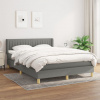 Box spring postel s matrací tmavě šedá 140x200 cm textil Šedá 3130434