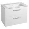 Aqualine Vega - Umývadlová skrinka 72x57,6x43,8 cm, 2 x zásuvka,biela