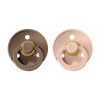 BIBS Colour cumlíky z prírodného kaučuku dark oak/blush 1×2ks - veľkosť 2