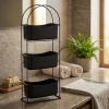 3-úrovňový regál MONDEX DEA BLACK 27,5 × 13 × 73 cm čierny