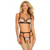 set Obsessive Nudelia Noir 3-pcs set Farba: Béžová, Veľkosť: L/XL