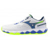 Pánska obuv Mizuno Wave Enforce Tour 2 CC - white/dazzling blue/light yellow - Biely (46)