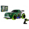Auto RC závodné 2,4 GHz plast 12cm na batérie so svetlom zelené v krabici 23x17x5, 5cm