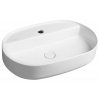 Isvea INFINITY OVAL keramické umývadlo na dosku, 60x40cm, matná biela 10NF65060-2L