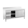 Royal Catering Pracovná skrinka z nehrdzavejúcej ocele - lem 180 x 60 cm - nosnosť 600 kg RCSSCB-180X60-E-B