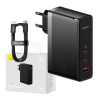 Nástenná nabíjačka Baseus GaN5 Pro 2xUSB-C + USB, 140 W (čierna) 27105