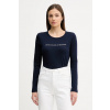 Bavlnené tričko s dlhým rukávom United Colors of Benetton 3GA8E16G0 tmavomodrá M