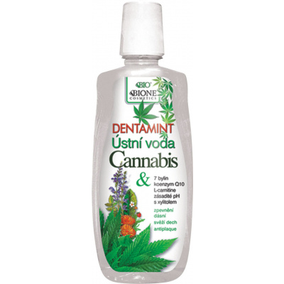 BC Bione Cosmetics Bio Dentamint Cannabis ústna voda 500 ml