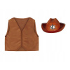 Kostým pre chlapca- Kovboj kostým Cowboy Vest Hat 116-128 (Kovbojský outfit šerifový klobúk 116-128)