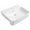 Isvea SOTT AQUA keramické umývadlo polozápustné, 59x49cm, biela, 10SQ51058
