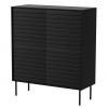 Cama Meble Dizajnová komoda CORTINA 100 4D, čierny mat/čierny mat