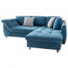 Livetastic ROHOVÁ SEDACIA SÚPRAVA, textil, modrá - Online Only obývacie izby - 002310001603