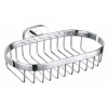 Mydlovnička drôtená oválna chróm/biela Kúpeľňový doplnok YUKON