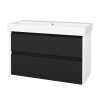 Dreja Skrinka pod umývadlo BONO SZZ2 100 (umývadlo Glance) - N01 Biela lesk / Úchytka T33 - čierna mat / N03 Graphite