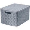 Košík Curver® STYLE L, sivý, 33x44,5x24,8 cm, box s vekom