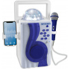 Bontempi Bontempi Bezdrôtový karaoke boom box s disko svetlom - 23 x 10 x 28 cm - biely s modrou